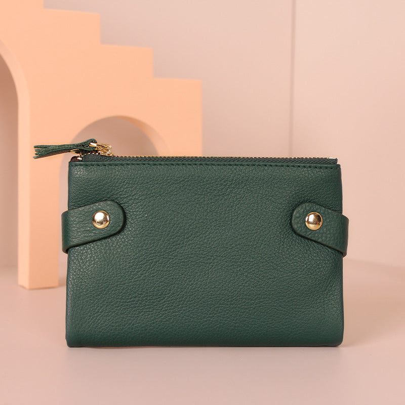 Genuine Leather First Layer Cowhide Korean Purses