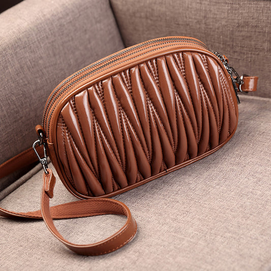 Women's Versatile Retro Plaid Embroidered Prism Bags
