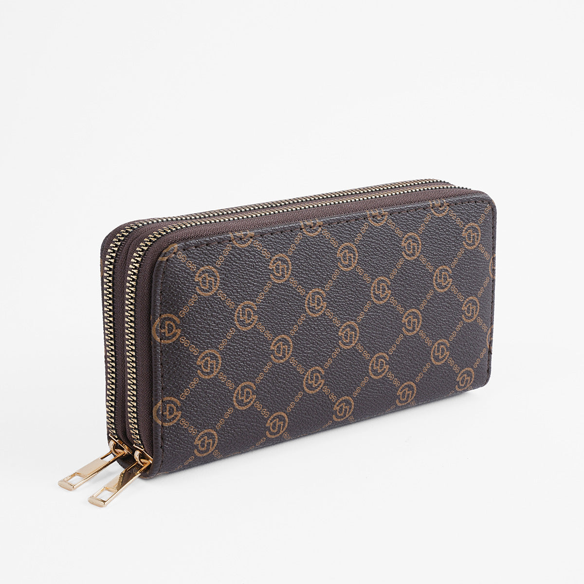 Women's Double Zipper Retro Presbyopic Long Portable Handbags