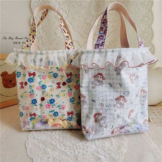 Cartoon Gift Hand Transparent Quicksand Candy Handbags