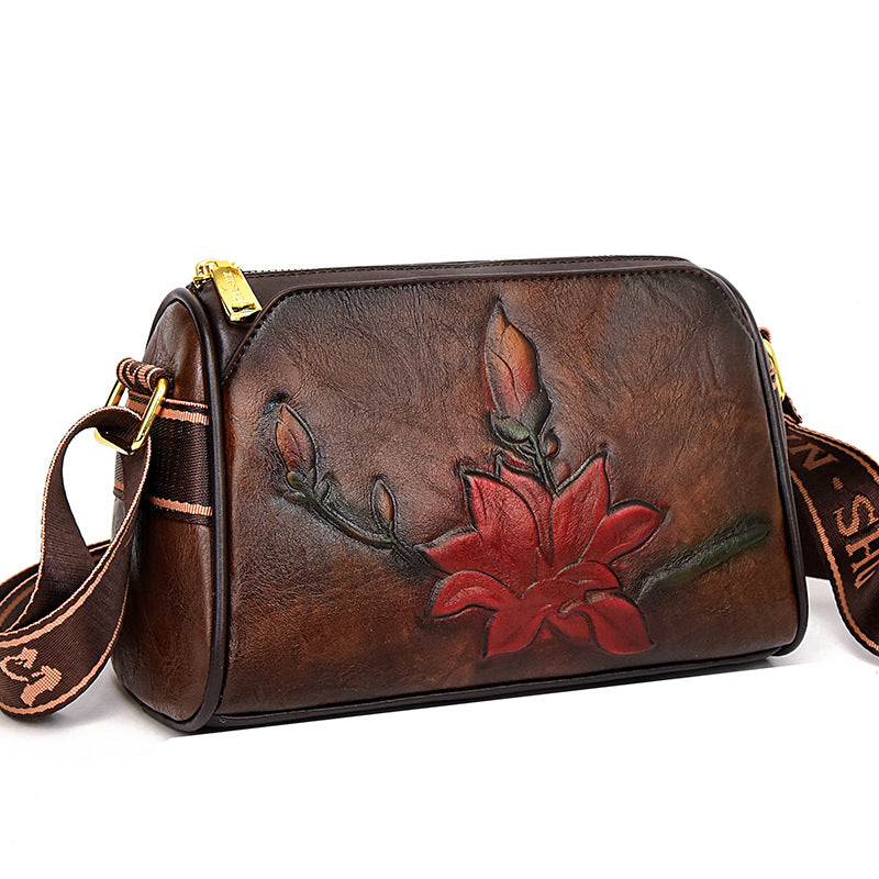 Women's Ethnic Style Retro Printed Mother Advanced Texture Crossbody Bags