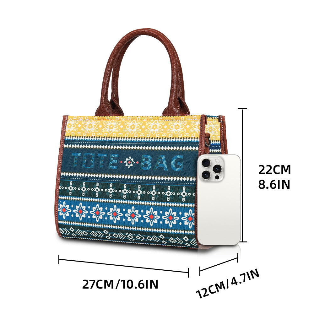 Ethnic Artistic Style Printed Mother Large Tote Bags