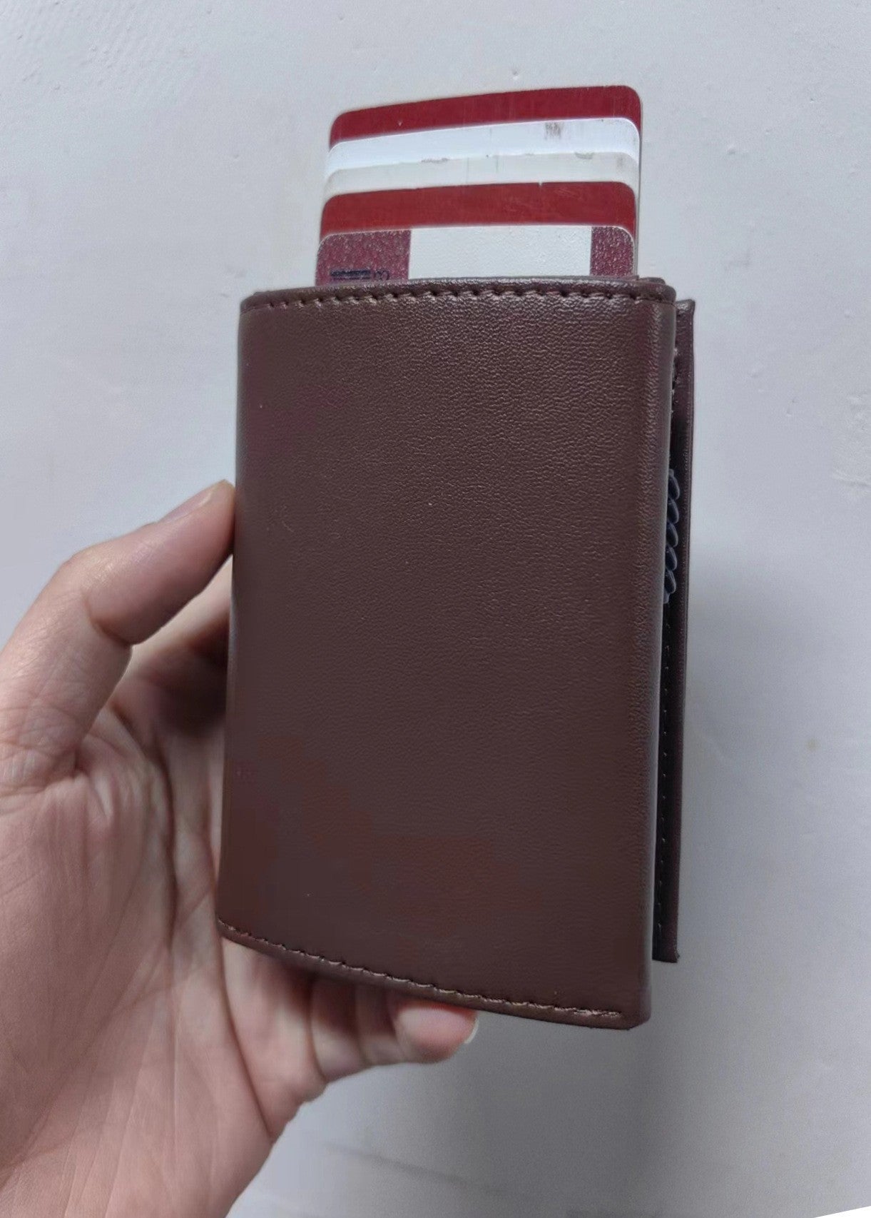 Magnetic Aluminum Alloy Side Push Automatic Card Holder