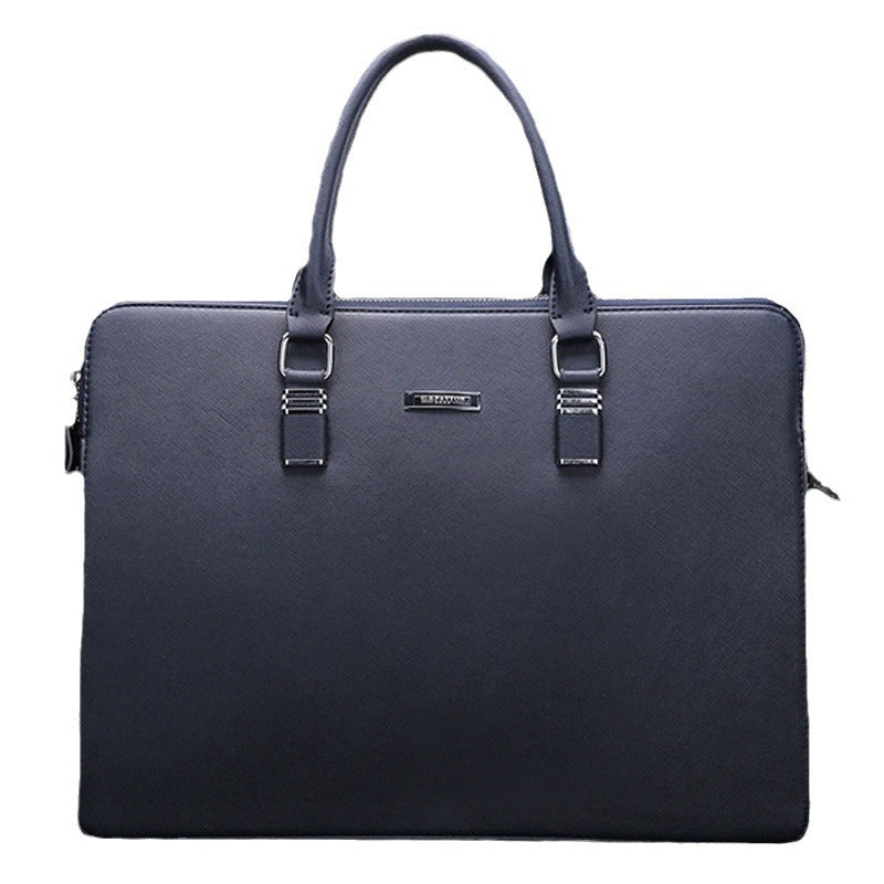 Men's Commuter Cross Section Computer Genuine Leather Men's Handbags