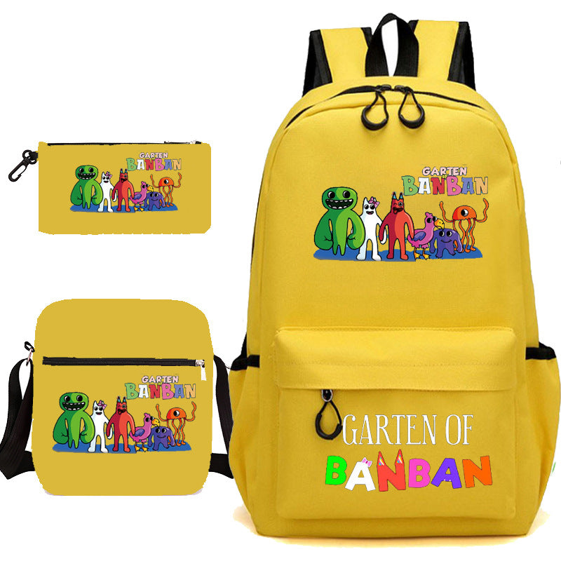 Elegant Unique Garden Game Pencil Three-piece Elementary School Students' Schoolbags