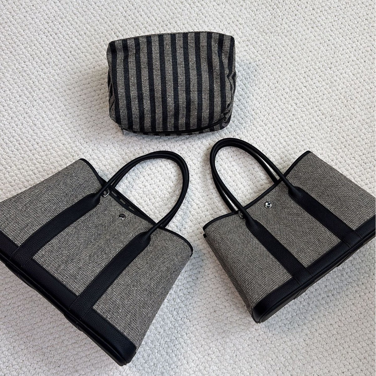 Vintage Woolen Top Layer Cowhide Large Capacity Handbags