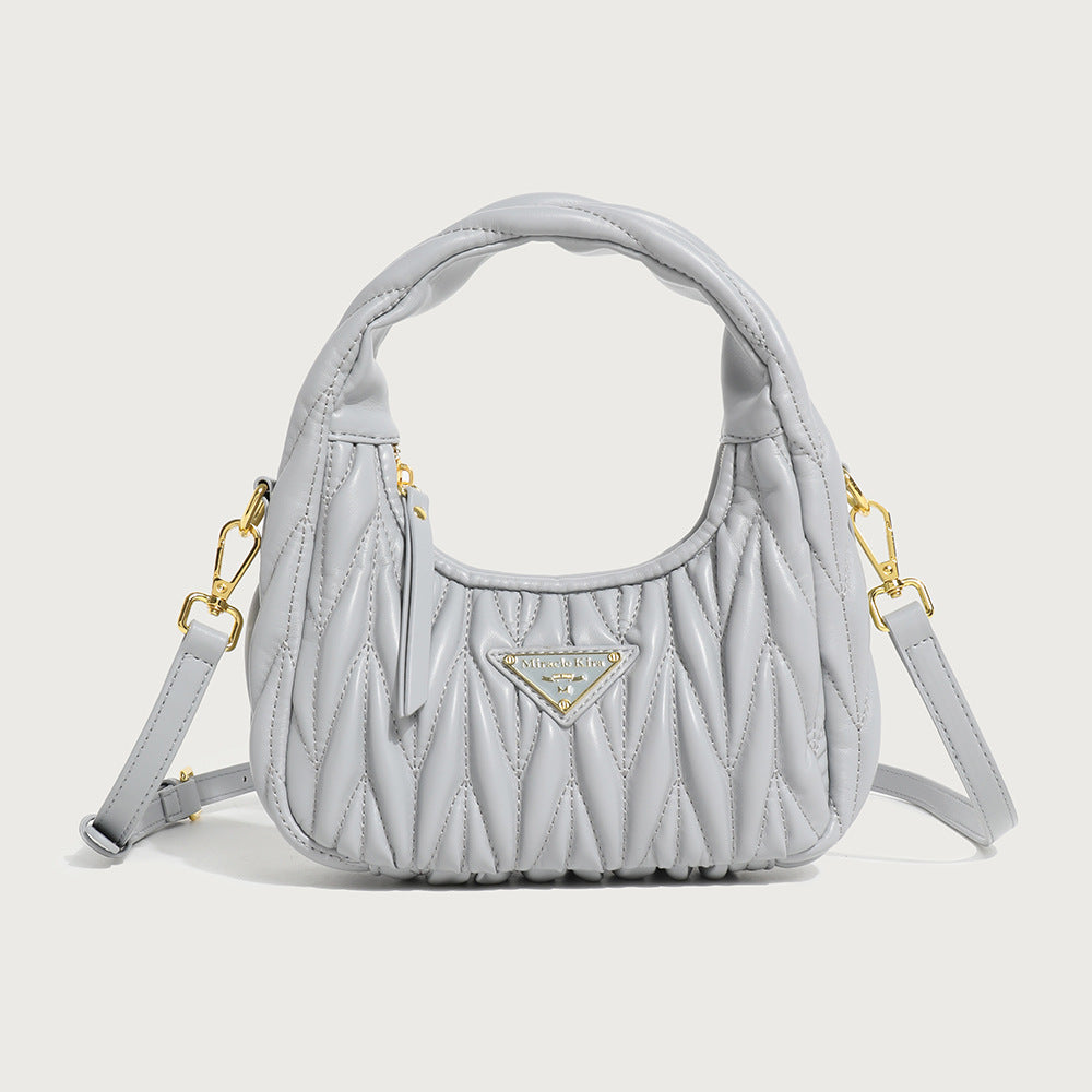 Women's Design Spring Exquisite High-grade Pleated Underarm Handbags