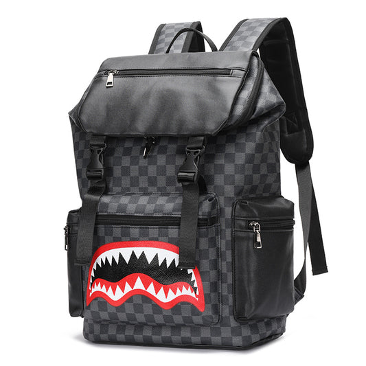 Men's Printed Plaid Fashion Large Capacity Computer Backpacks