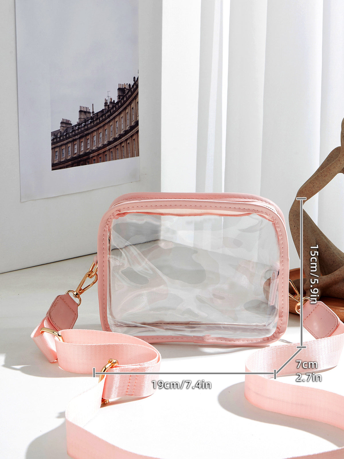 Women's Transparent Female Four Applicable Portable Gel Women's Messenger Bag