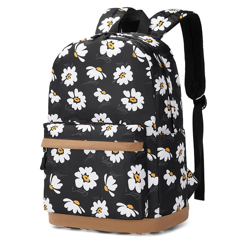 Daisy Printed Female Fresh Large Capacity Backpacks