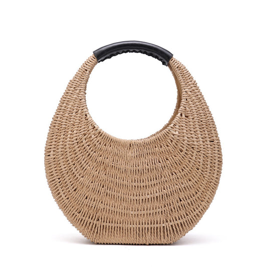 Women's Thailand Straw Niche Portable French Woven Seaside Handbags