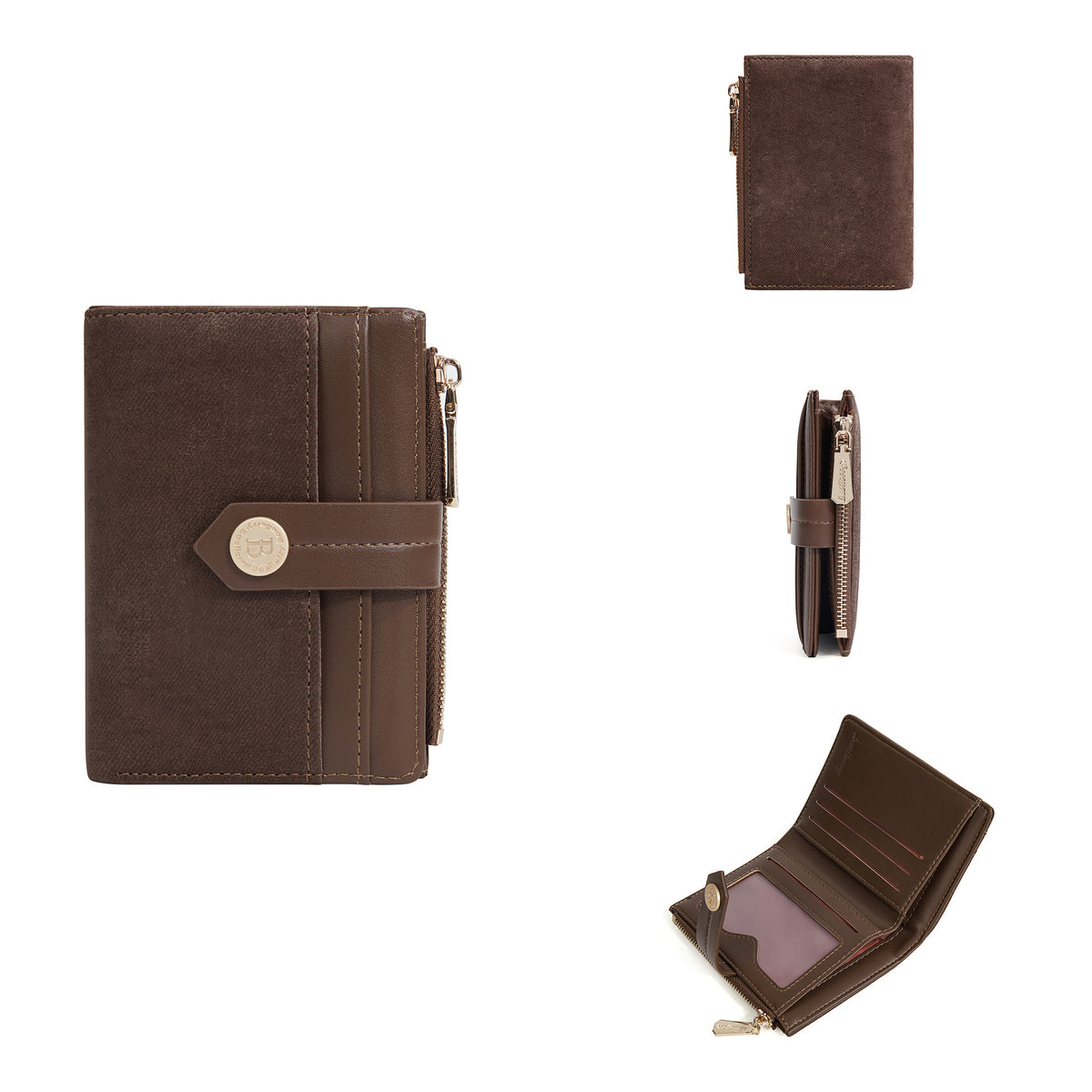 Attractive Integrated High-grade Short Style Zipper Purses
