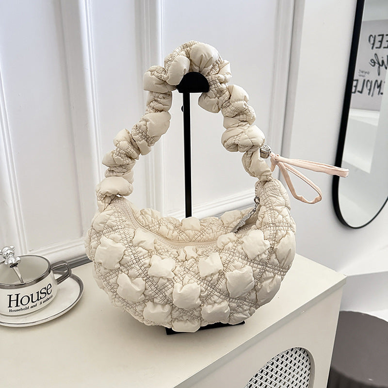 Pleated Cloud Bubble Underarm Lightweight Dumpling Women's Shoulder Bag