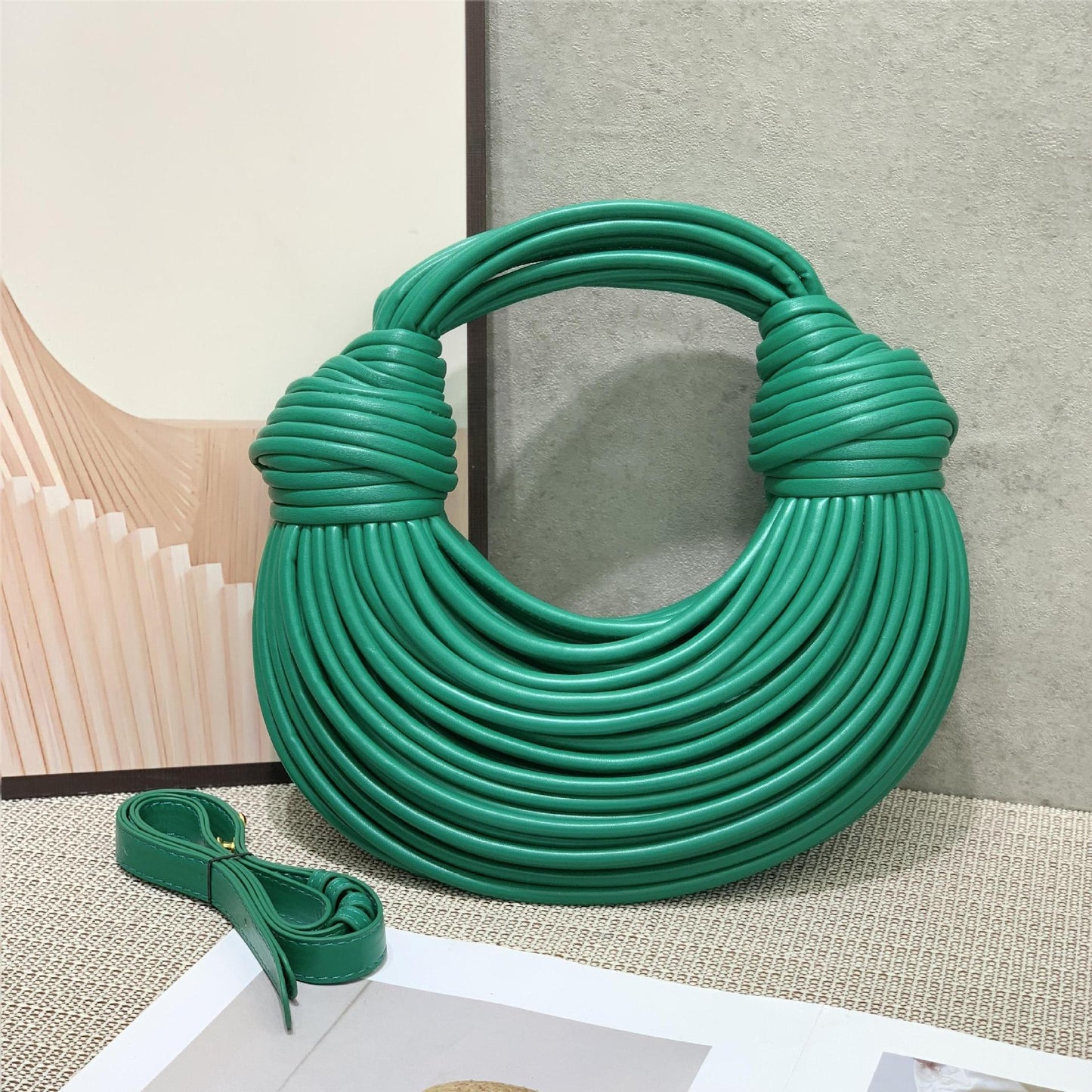 Colorful Noodle Fashion Simple Hand-woven Contrast Bags