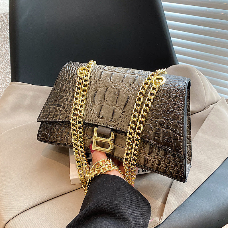 Women's Chain Retro Crocodile Pattern Trendy Bags