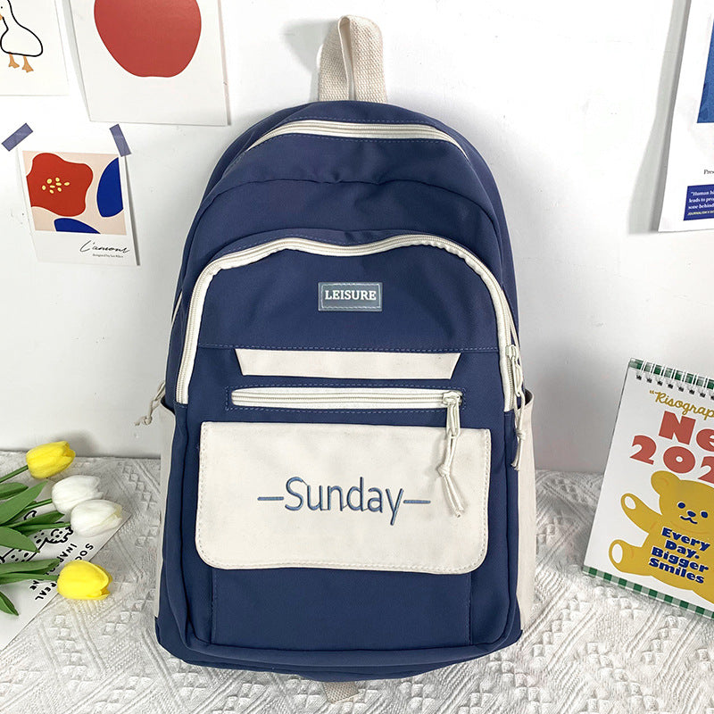 Male Junior High College Female Fashion Middle School Students' Schoolbags