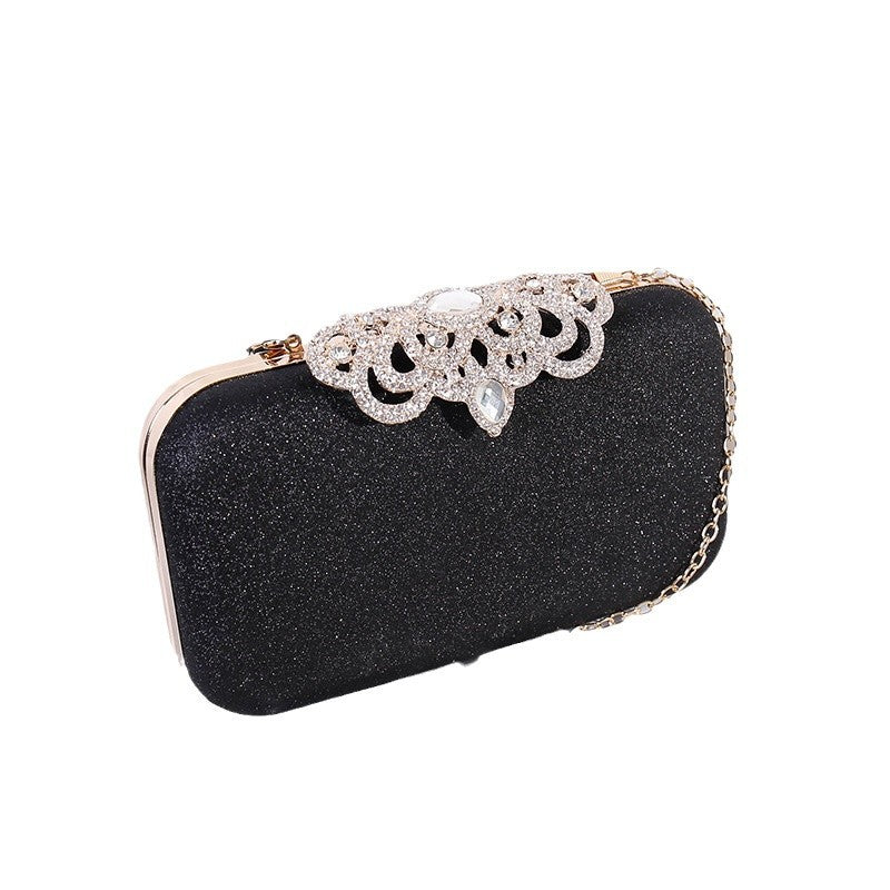 Vintage Crown Rhinestone Handmade Dress Garment Evening Bags