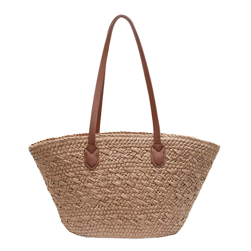 Women's Large Capacity Straw Korean Beach Fashion Shoulder Bags