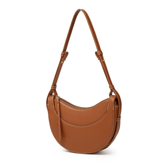 Women's French Minority Design Saddle Selenodont Soft Shoulder Bags