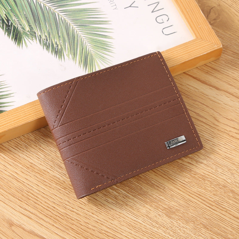 Men's Man's Short Fashion Simple Thin Green Large Men's Wallet
