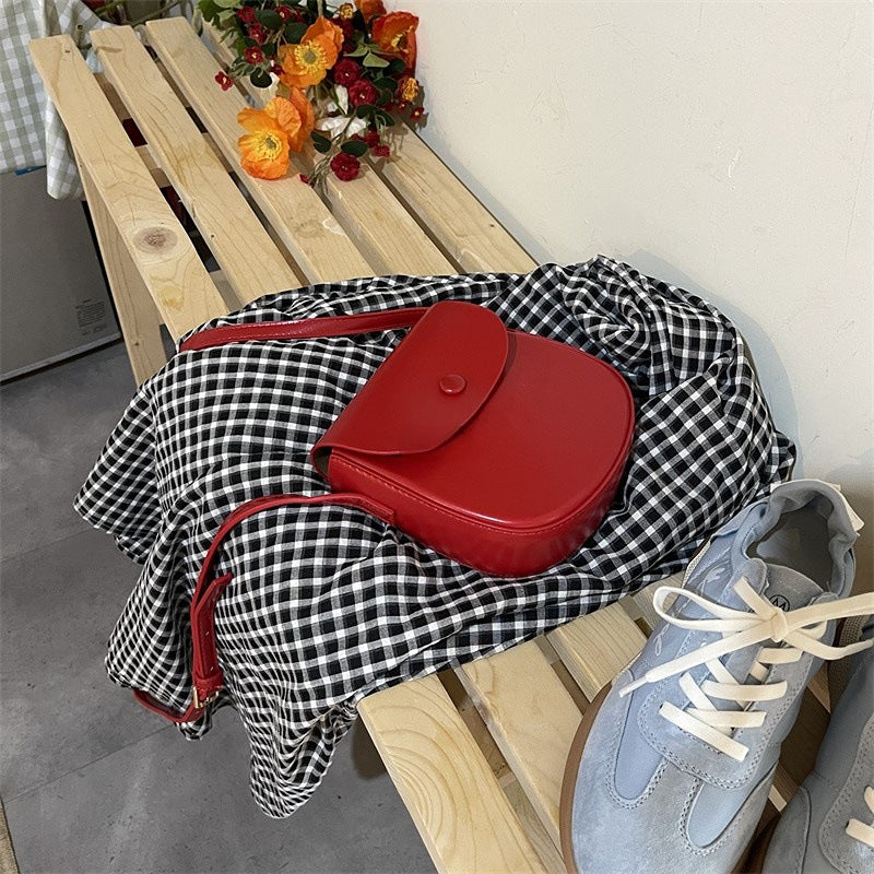Women's Summer Candy Color Saddle Simple Fashion Lightweight Mobile Women's Messenger Bag