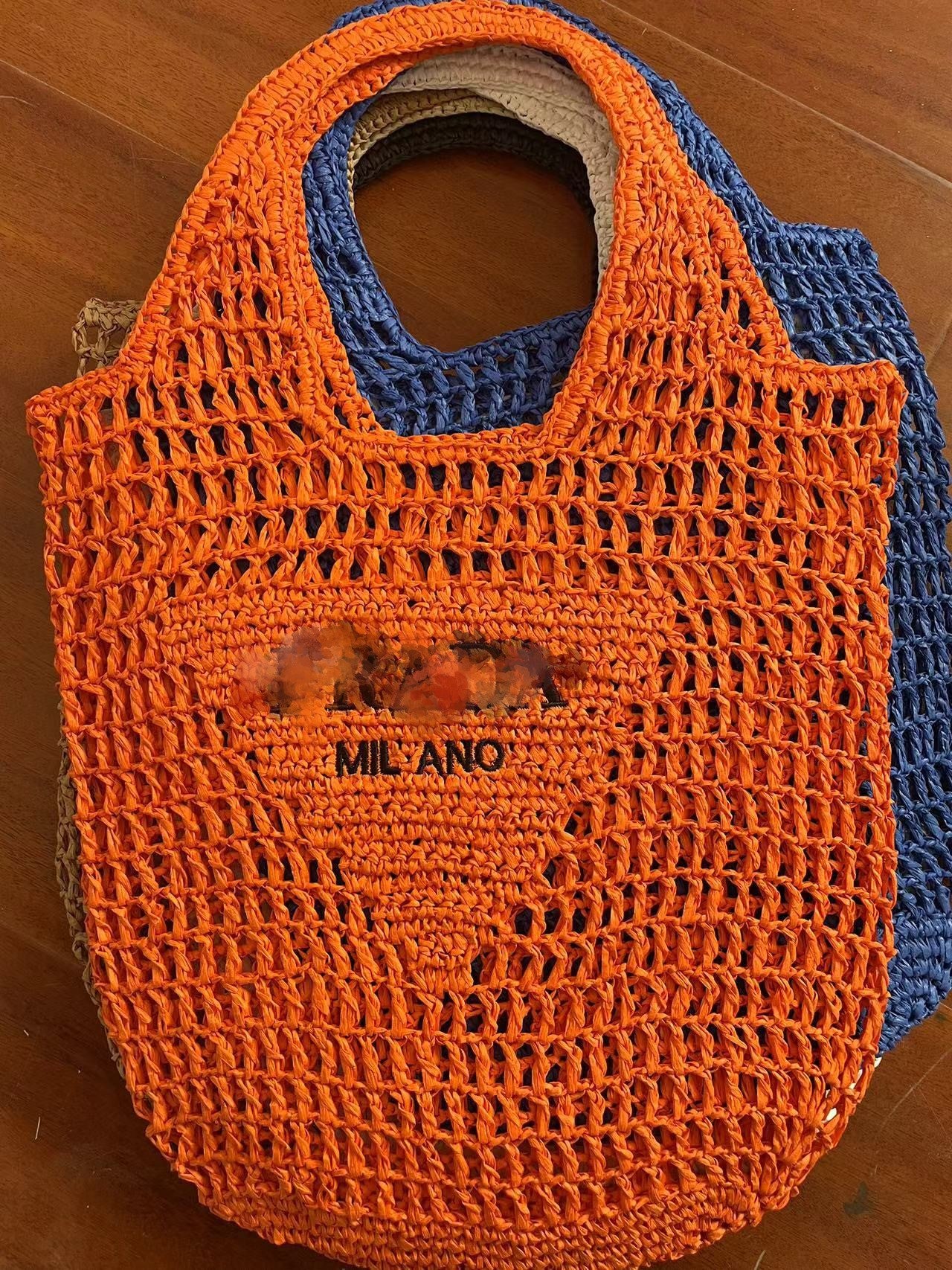 Round Net Pocket Goddess Underarm Straw Shoulder Bags