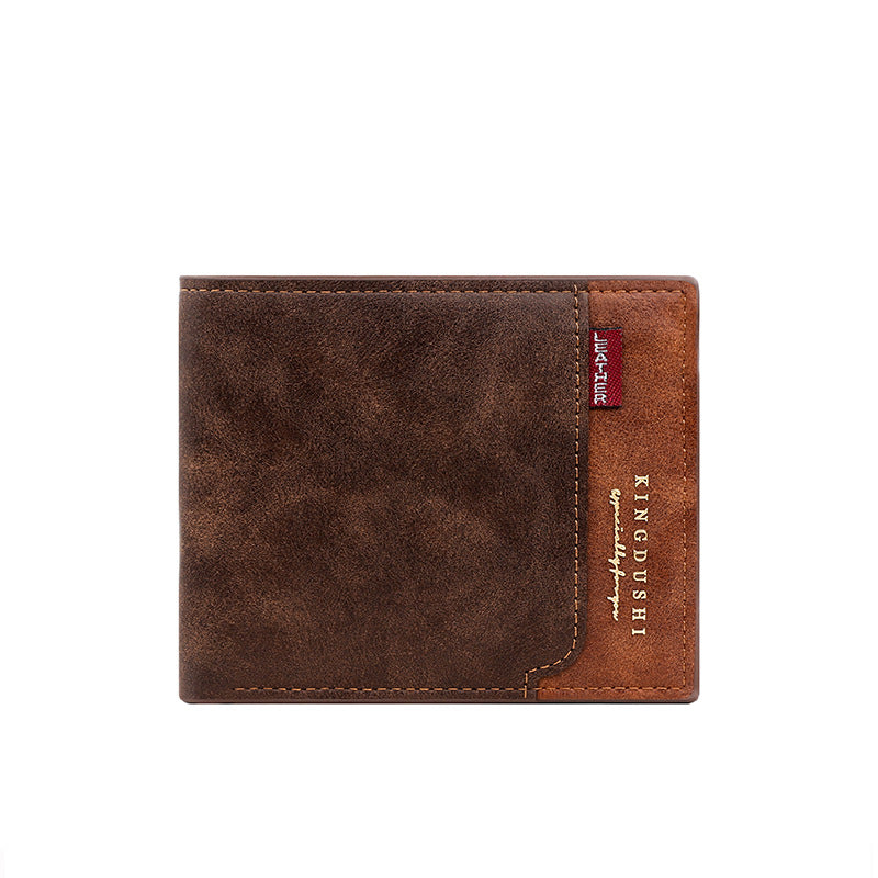 Men's Short Business Thin Frosted Large Capacity Zipper Men's Wallet