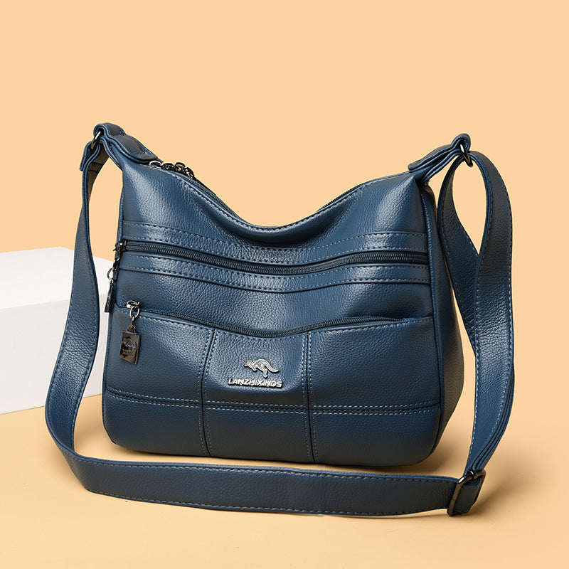 Women's Mother's Summer Tide Soft Leather Large Crossbody Bags