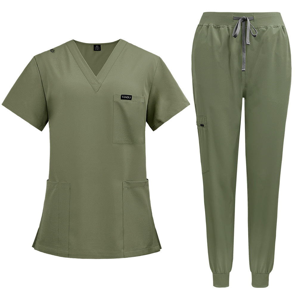 Color Operating Room Sleeve Hand Washing Female Uniform
