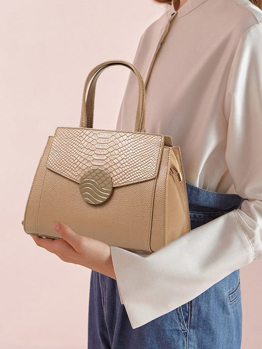 Women's Genuine Leather Summer Large Capacity Mom Shoulder Bags