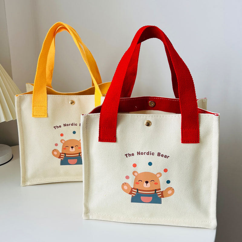 Canvas Printed Fashion Cute Lunch Hand Women's Handbag