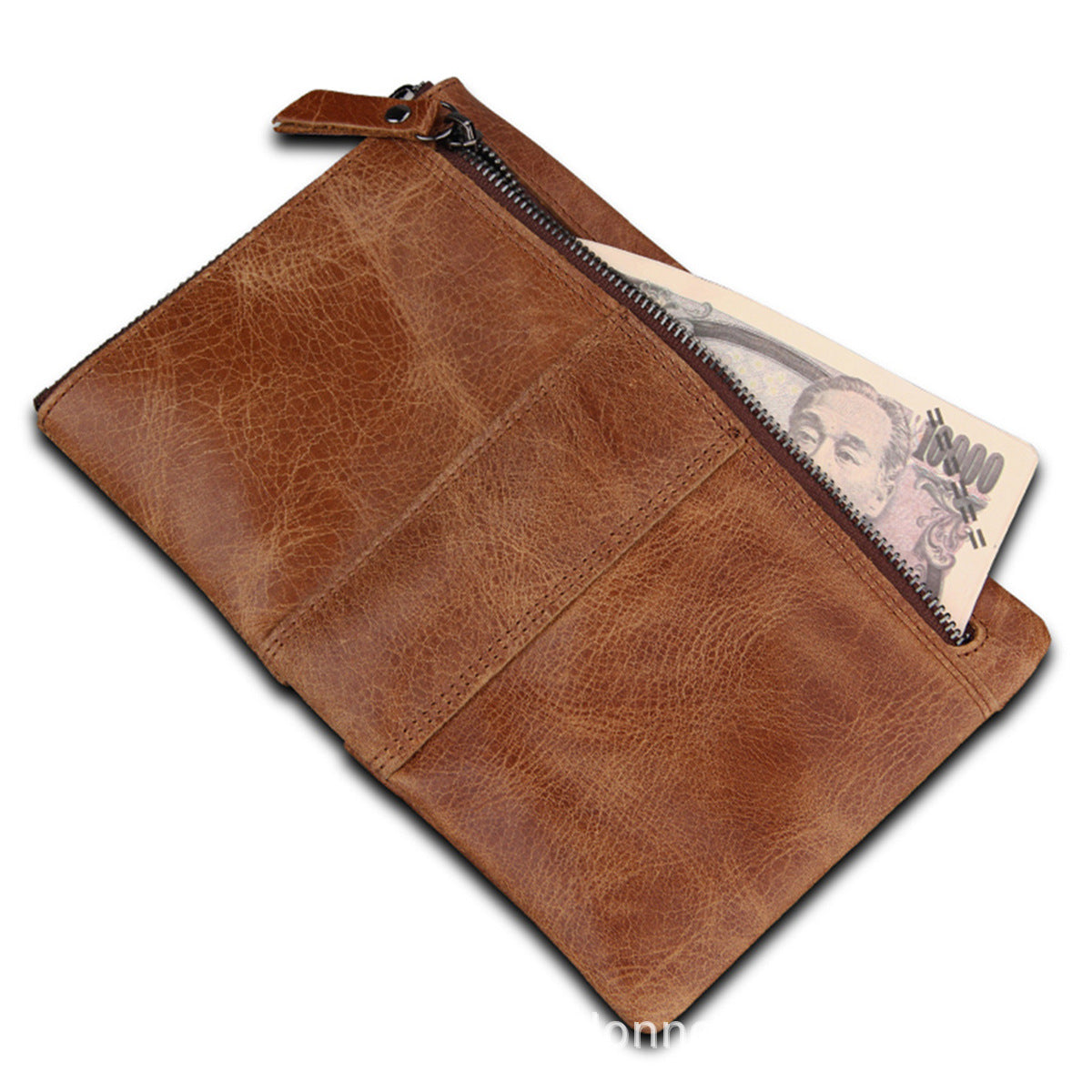 Men's Leather Cattlehide American Gold Clip Short Men's Wallets