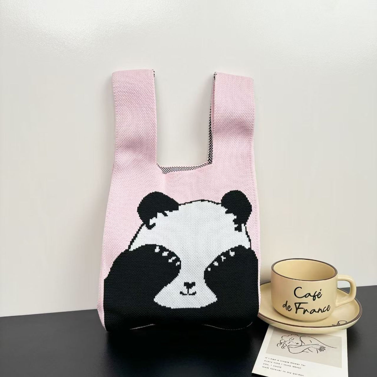 Women's Cute Panda Knitted Gift Niche High-grade Women's Handbag