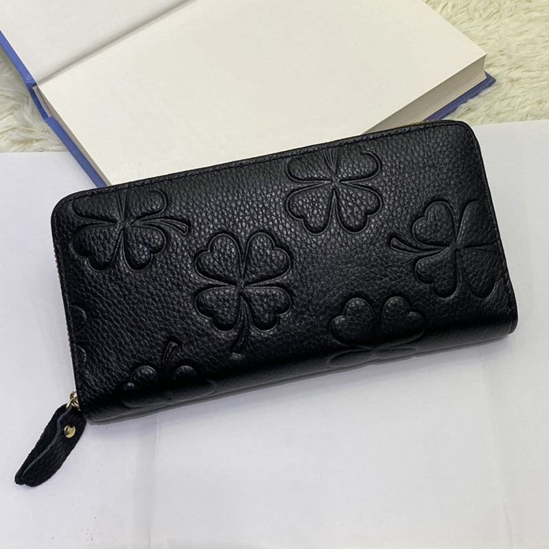 Men's Leather First Layer Cowhide Lady's Mobile Ladies Wallet