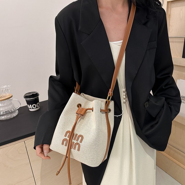 Women's Drawstring Canvas Fashion Super Popular Bucket Bags