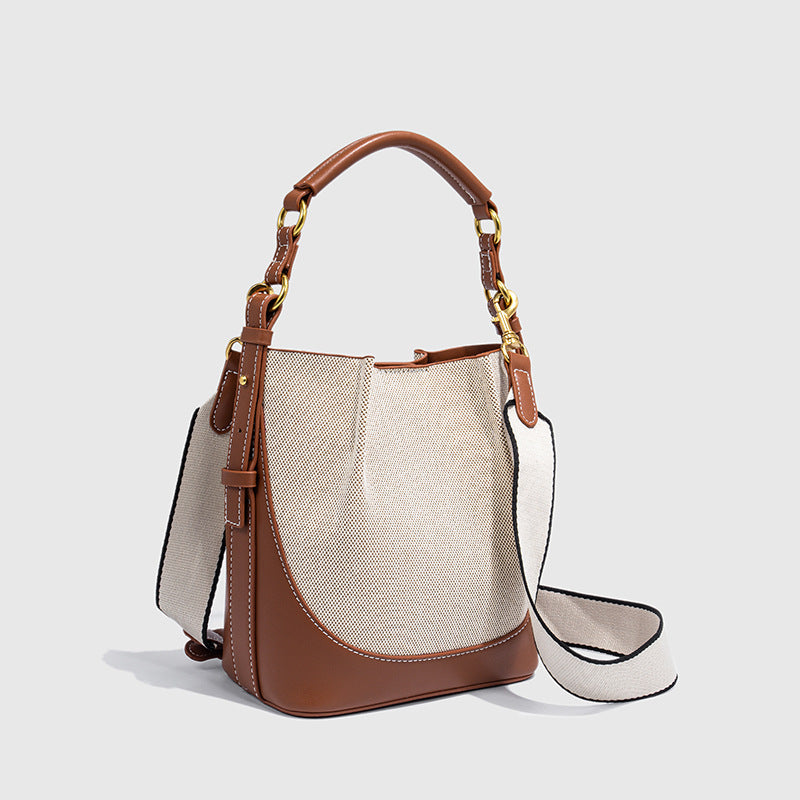 Women's Large Capacity Wide Strap Drawstring Cross Crossbody Bags