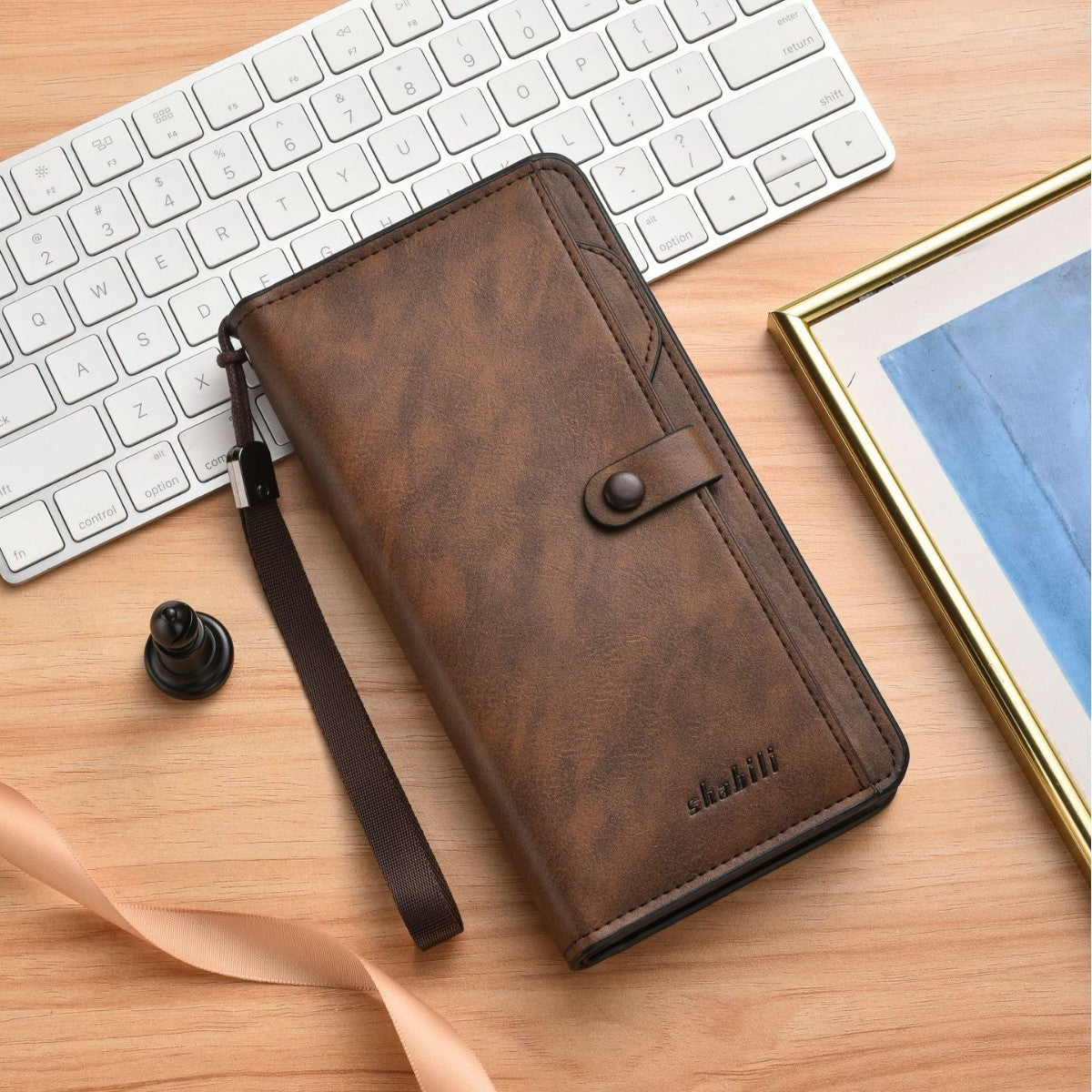 Men's Zipper Korean Retro Long Multiple Slots Men's Wallet