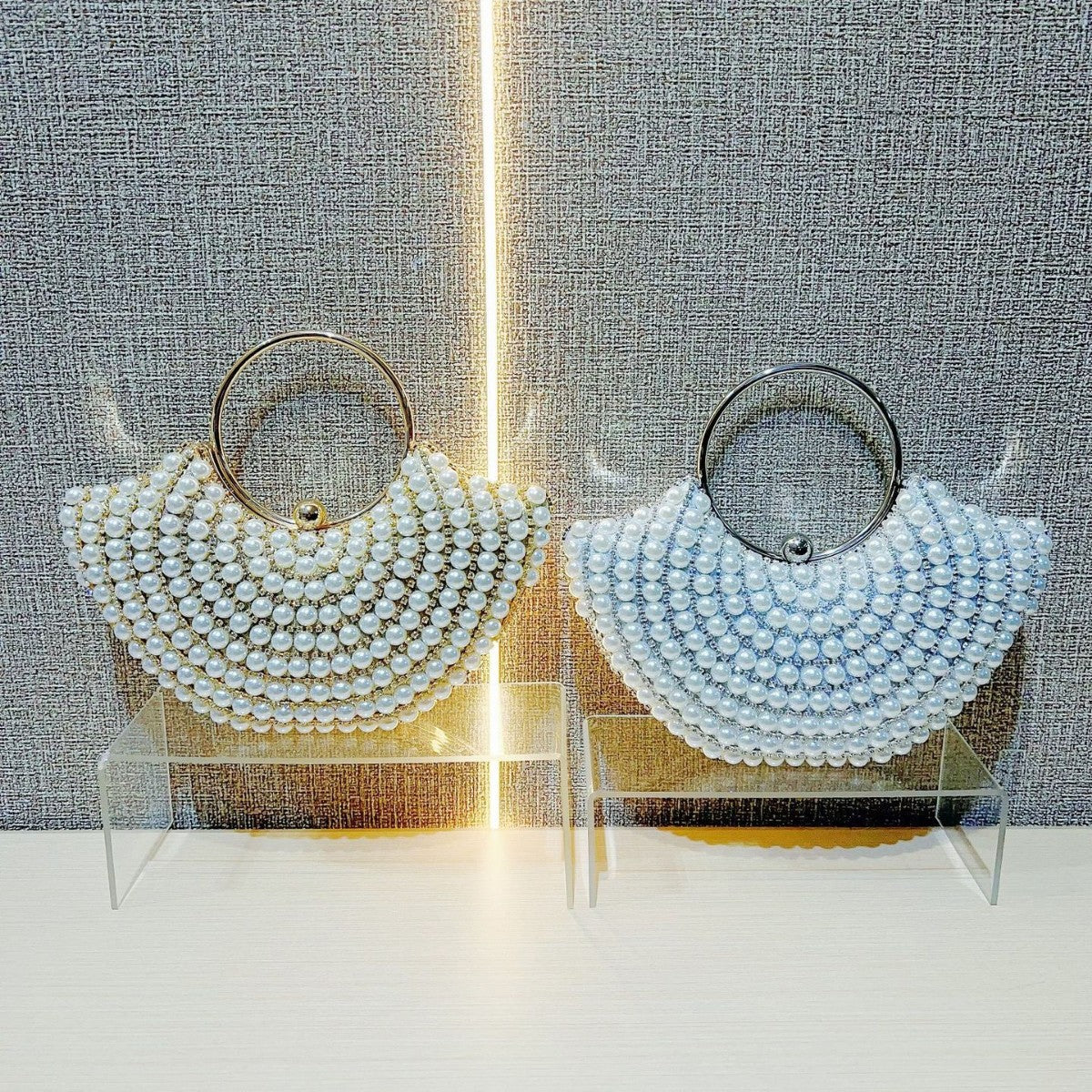 Women's Dinner Banquet Pearl Classic Style Diamond Handbags