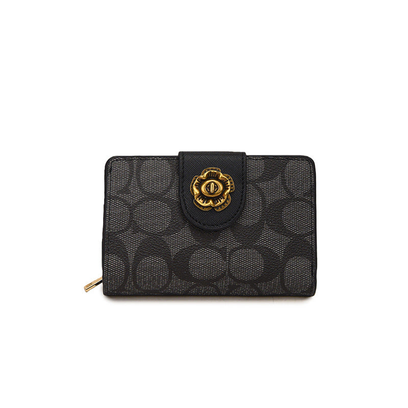 Women's Classic Retro Zipper Short Simple Multifunctional Ladies Wallet