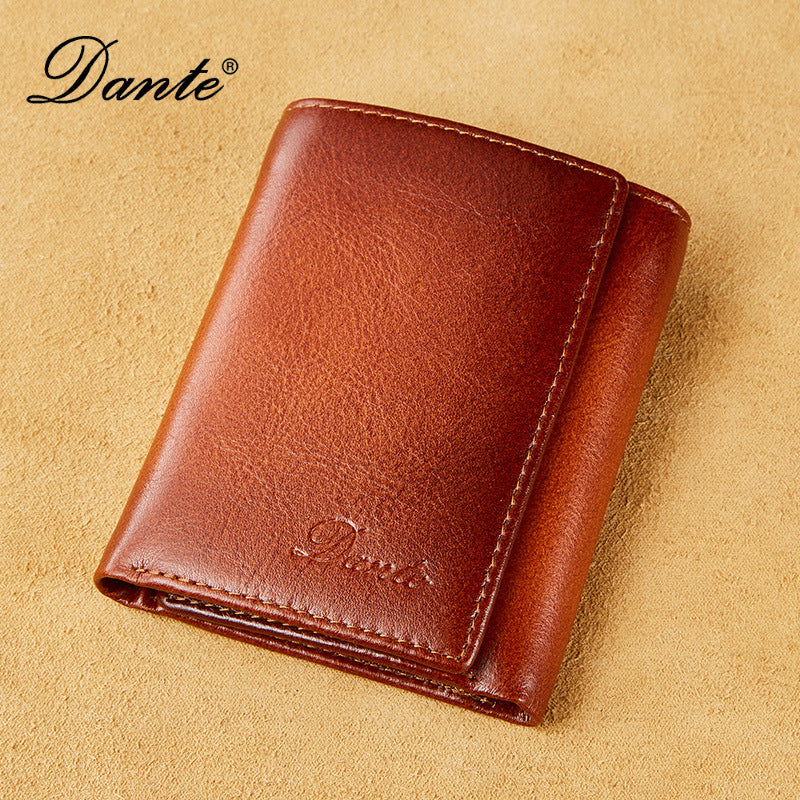 Man Credit First Layer Cowhide Multiple Men's Wallets