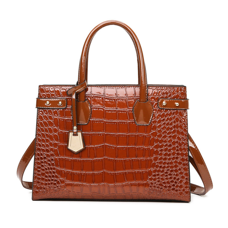 Retro Three-piece Set Mother Crocodile Texture Shoulder Bags