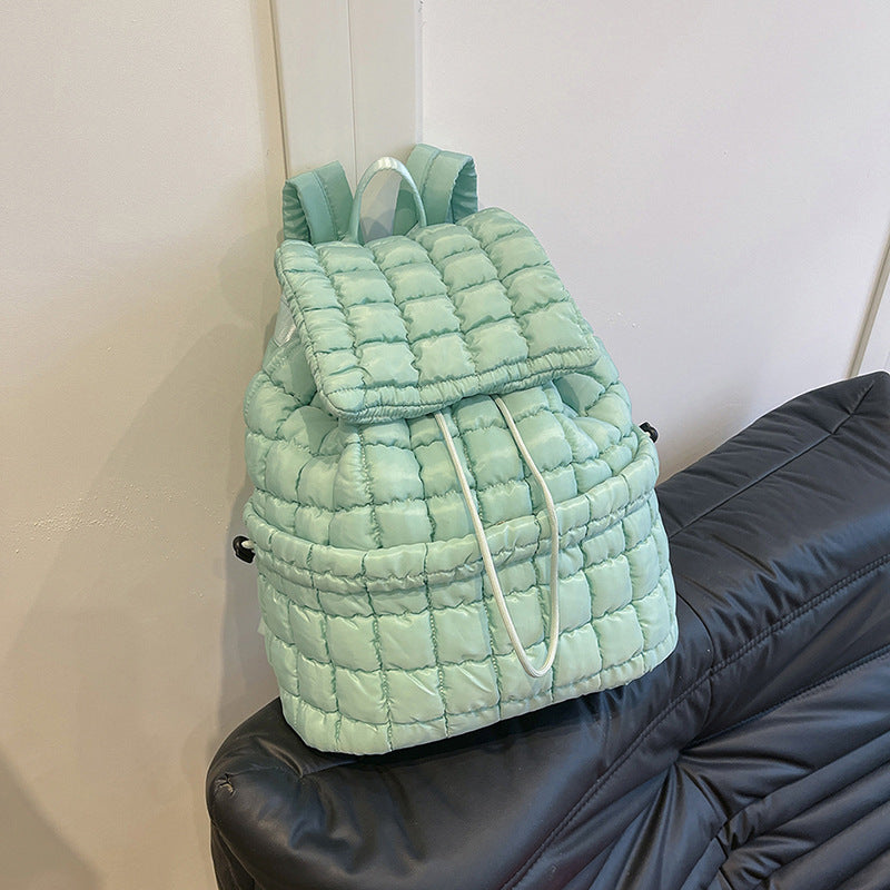 Women's Pleated Cloud Korean Niche Bubble Large Backpacks
