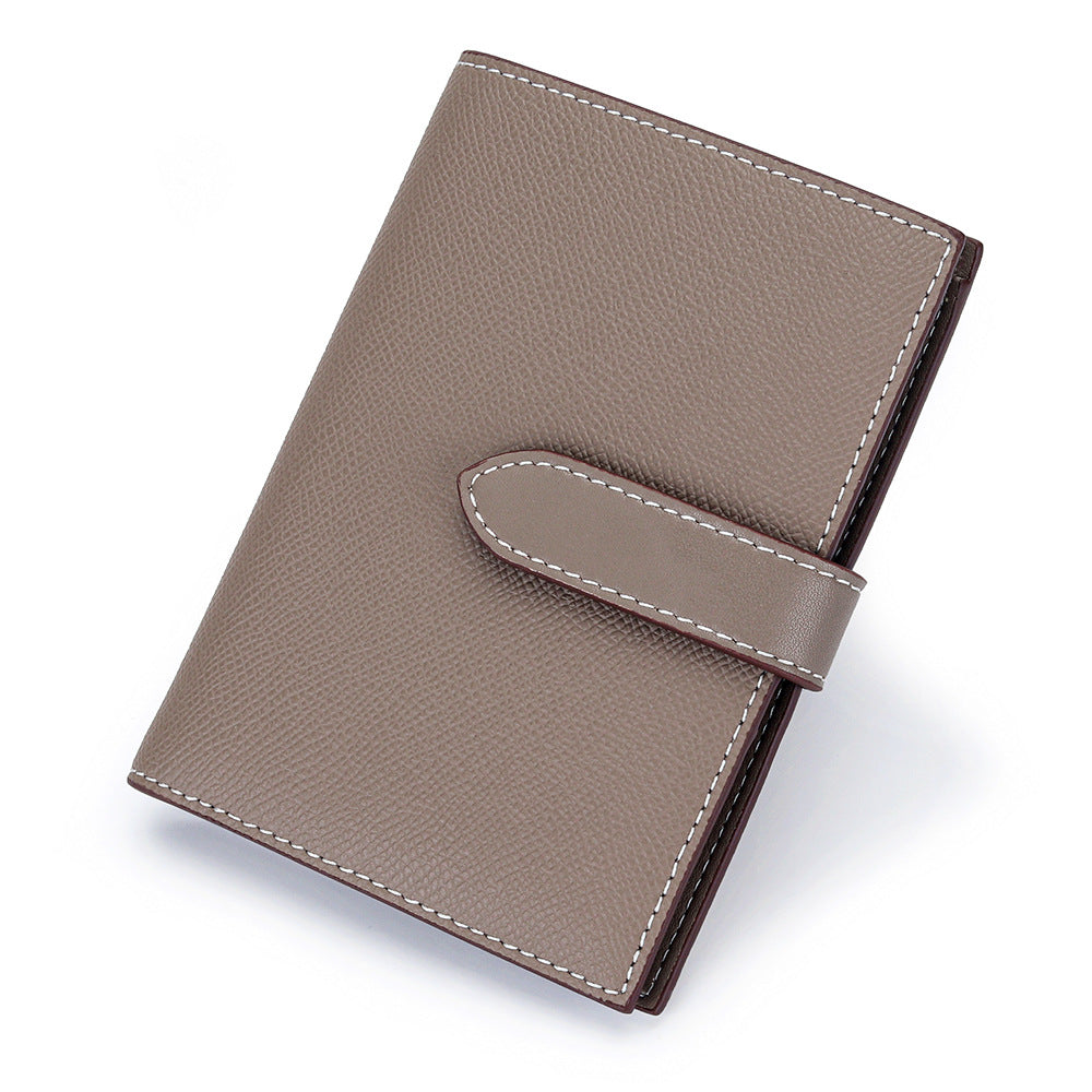 Women's High-grade Cowhide Palm Print Large Capacity Passport Jacket Ladies Wallet