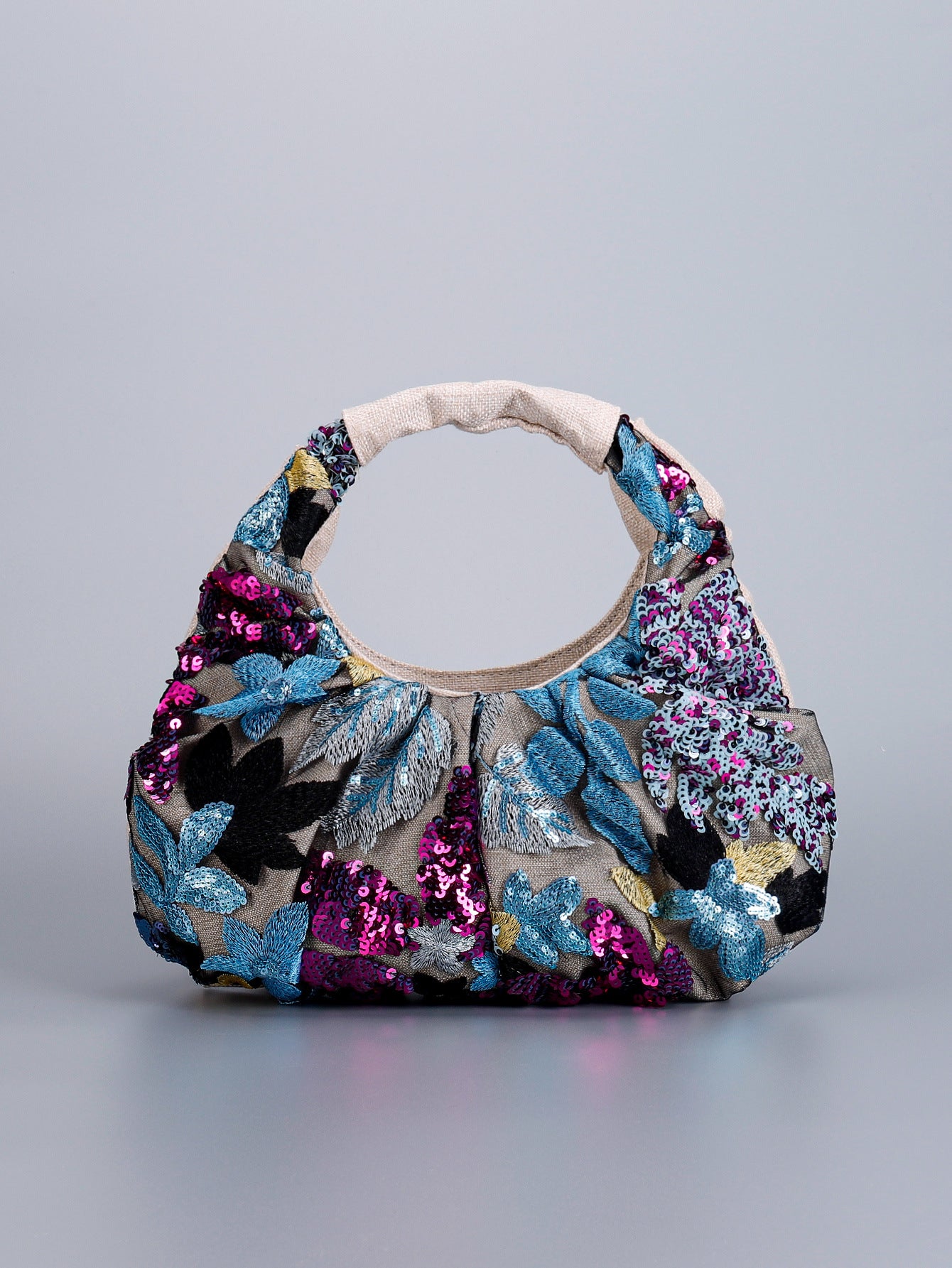 Women's Niche Sequin Fashion High-grade Embroidery Portable Handbags