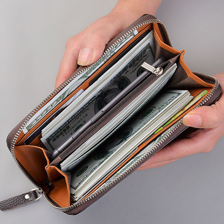 Men's Long Business Green Elegant Clutch Men's Wallet