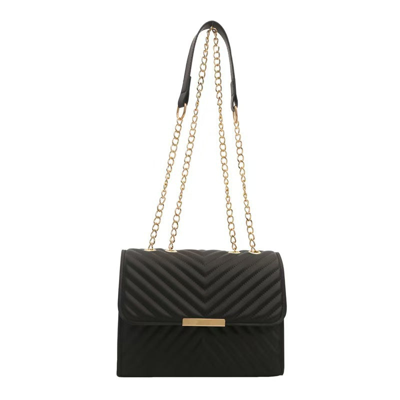 Indentation Diamond Quilted Fashion Simple Autumn Retro Textured Women's Shoulder Bag