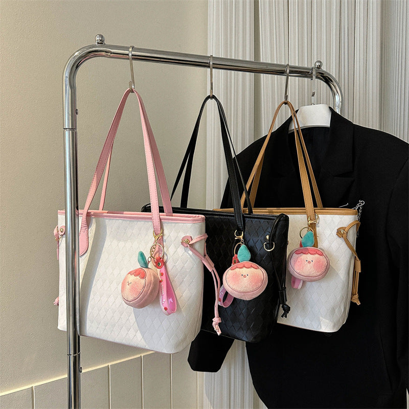 Pendant Female Commute Minimalist Solid Color Simple Tote Bags