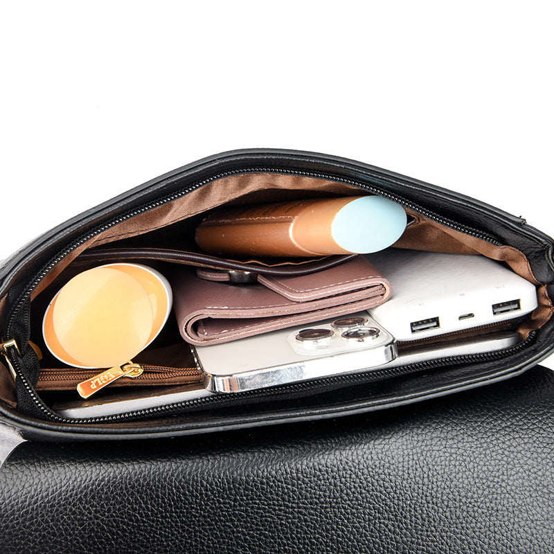 Women's Fashionable High-grade Solid Color Simple Underarm Small Square Bags