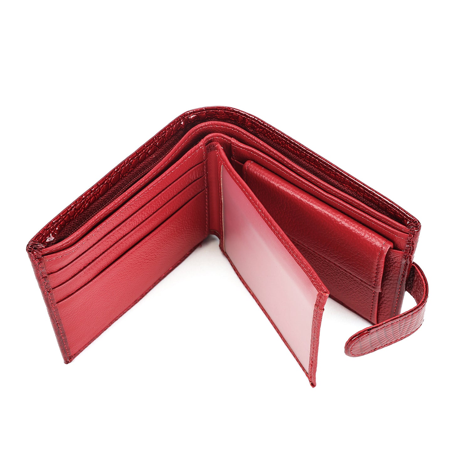 Women's Leather Short Multiple Slots Handmade Large Coin Purses