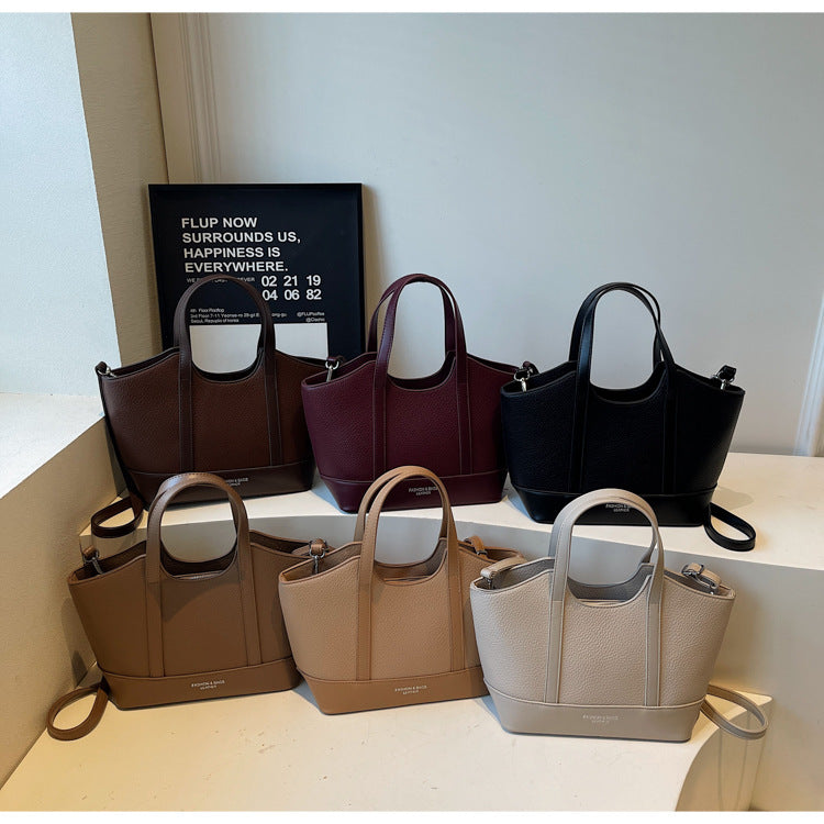 Women's Hand Holding Large Capacity Korean Style Soft Leather Women's Shoulder Bag